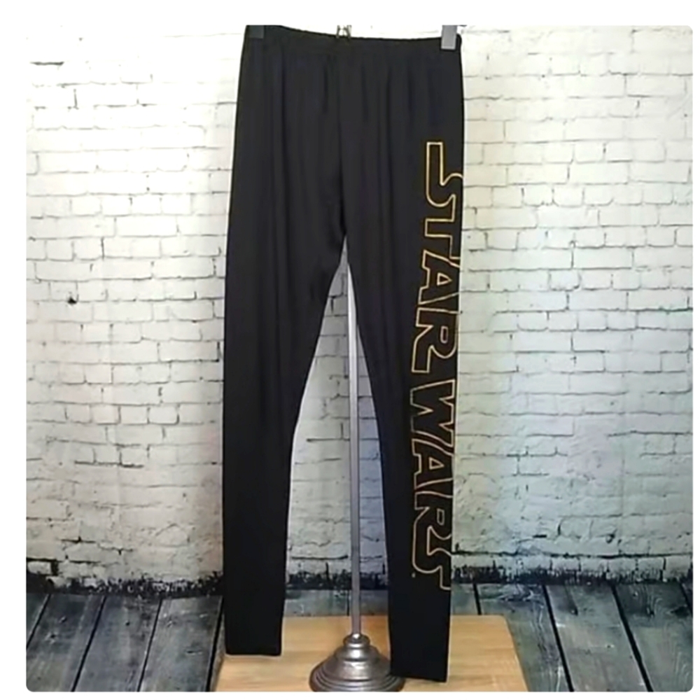 Disney Star Wars Black n Gold Leggings By Fifth Sun